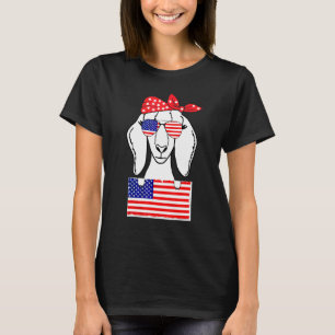 Goat With Sunglasses 4th Of July Women T-Shirt