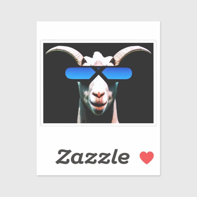 Goat with Sunglasses Sticker (Sheet)