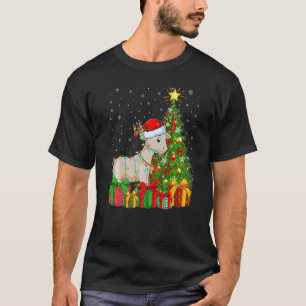 Goat  Xmas Holiday Santa Goat Christmas Tree T-Shirt