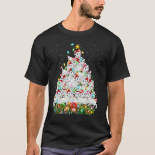 Goat   Xmas Lights Santa Goat Christmas Tree T-Shirt