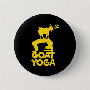Goat Yoga Namaste Om Ying Yang Balance Yoga New Ma 6 Cm Round Badge