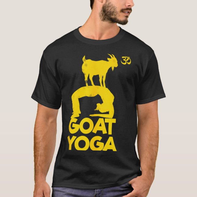Goat Yoga Namaste Om Ying Yang Balance Yoga New Ma T-Shirt (Front)