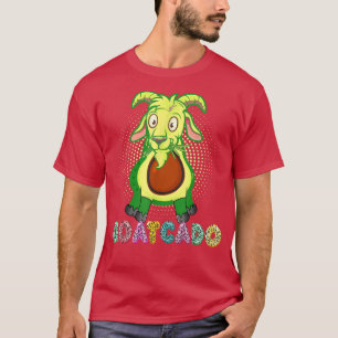 Goatcado Funny Avocado Vegan Vegetarians Goat Farm T-Shirt