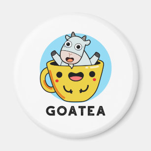 Goatea Cute Goat Tea Pun Magnet