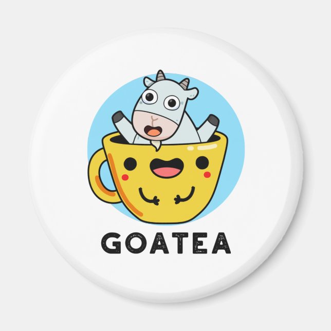Goatea Cute Goat Tea Pun Magnet (Front)