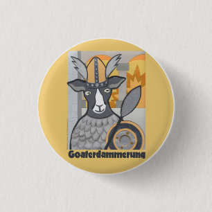 Goaterdammerung:  Twilight of the Goats 3 Cm Round Badge