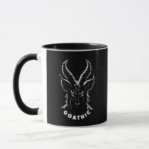 Goathic Gothic Pun Satanic Goat Mug