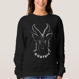Goathic Gothic Pun Satanic Goat Sweatshirt
