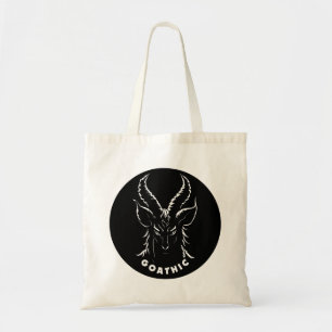 Goathic Gothic Pun Satanic Goat Tote Bag