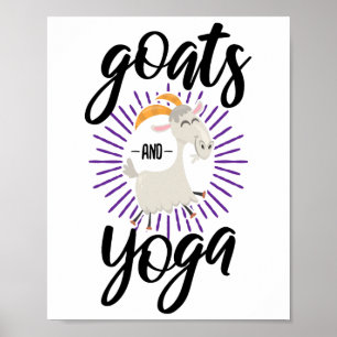 Goats And Yoga Goat Yoga T Shirt Goat Yoga Gift Poster