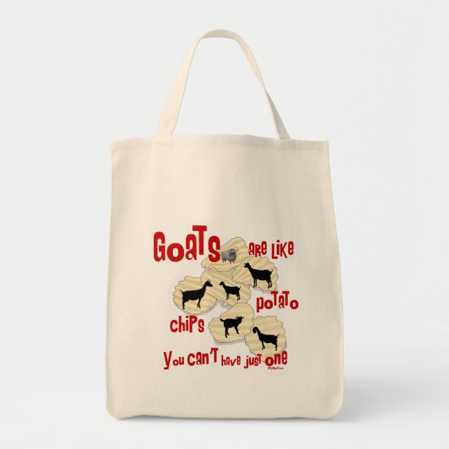 Goats are Like Potato Chips Tote Bag (Front)