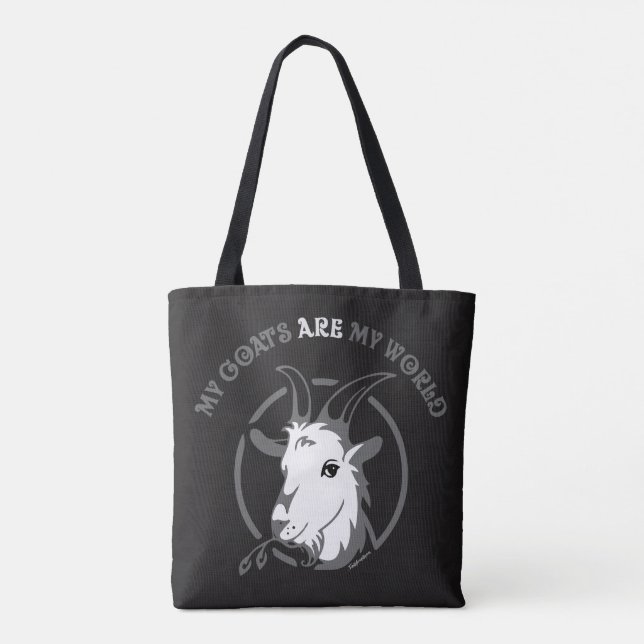 GOATS ARE MY WORLD | by TotallyGoatally™ Tote Bag (Back)