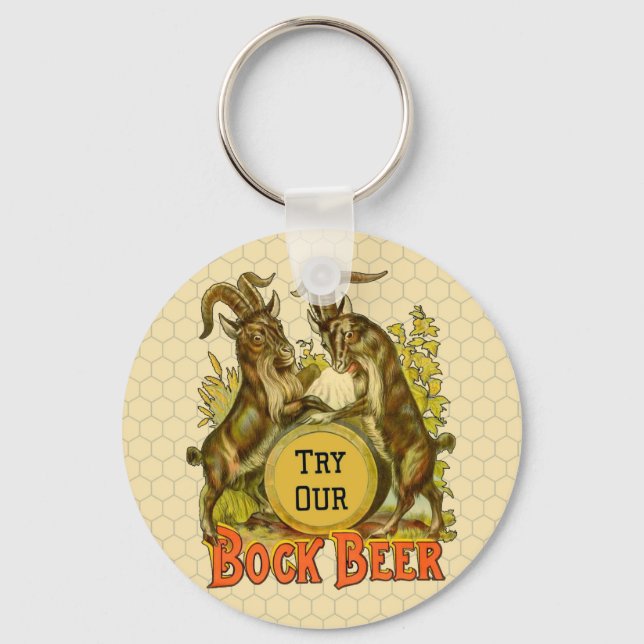Goats Bock Beer Advertising Key Ring (Front)