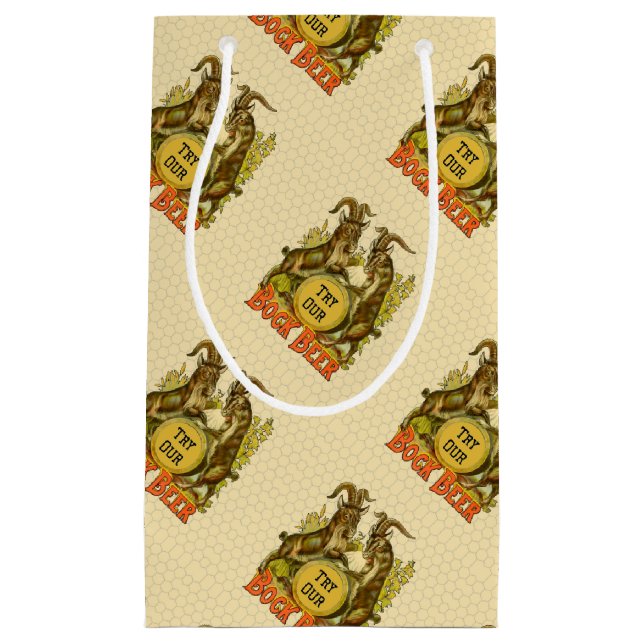 Goats Bock Beer Advertising Small Gift Bag (Front)