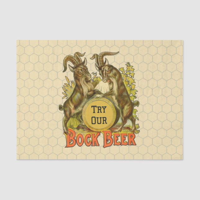 Goats Bock Beer Advertising Tissue Paper (Front)