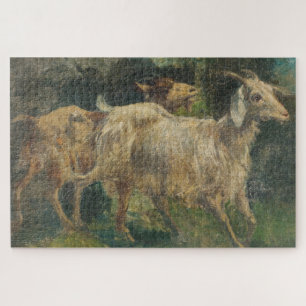 Goats (by Vincenzo Caprile) Jigsaw Puzzle