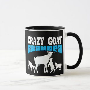 GOATS   Crazy Goat Grandpa White GYG Mug