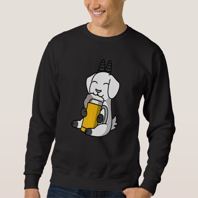 Goats Drinking Beer Pet   Sweatshirt (Front)