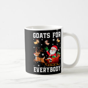 Goats For Everybody Santa Sleigh Funny Christmas G Coffee Mug