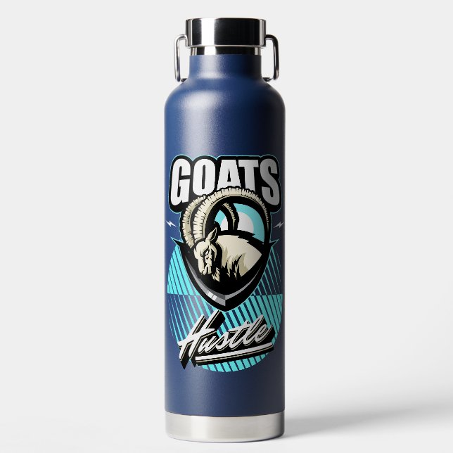 Goats Hustle Water Bottle (Front)