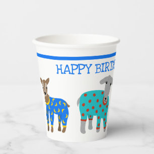 Goats in Pyjamas Kids Slumber Party Paper Cups