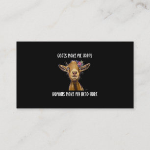 Goats Make Me Happy Goat Lover Enclosure Card
