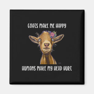 Goats Make Me Happy Goat Lover Magnet