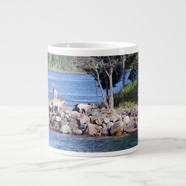 goats on rocks mug (Front)