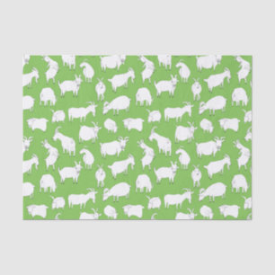 Goats Playing – Green Tissue Paper