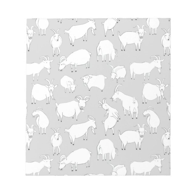 Goats playing - Grey Notepad (Front)