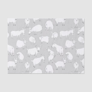 Goats playing - Grey Tissue Paper