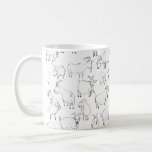 Goats Playing – Transparent (choose your own) Coffee Mug<br><div class="desc">A repeat print made up of several friendly looking little goats from my time spend volunteering at the Boughton Monchelsea Goat Sanctuary in Kent,  England. A Transparent File so you can choose your own background colour.</div>