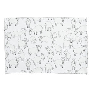 Goats Playing – Transparent (choose your own) Pillowcase