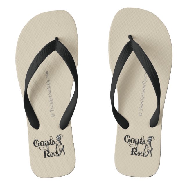 GOATS ROCK | by TotallyGoatally™ Flip Flops (Footbed)