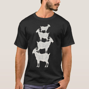 Goats stacked on each other  animal pet Art T-Shirt