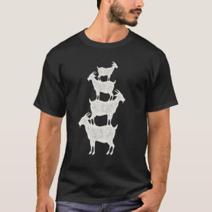 Goats stacked on each other  animal pet Art T-Shirt