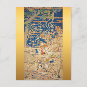 Goats Tapestry Chinese New Year Birthday Zodiac P Holiday Postcard