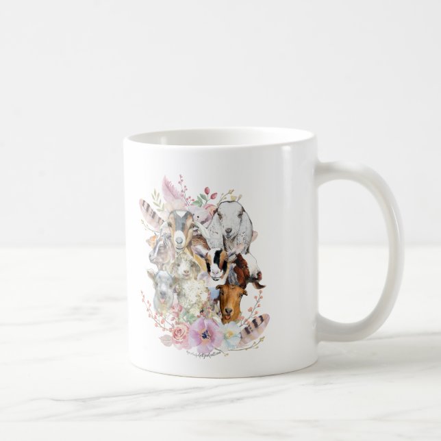 GOATs | Watercolor Goat Portraits GetYerGoat™ Coffee Mug (Right)