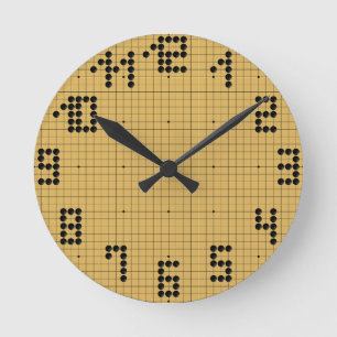 Goban Clock - Black Stones - 1-12