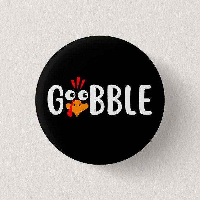 Gobble 3 Cm Round Badge (Front)
