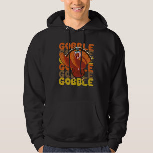 Gobble Dabbing Turkey Thanksgiving Day Pilgrim Boy Hoodie