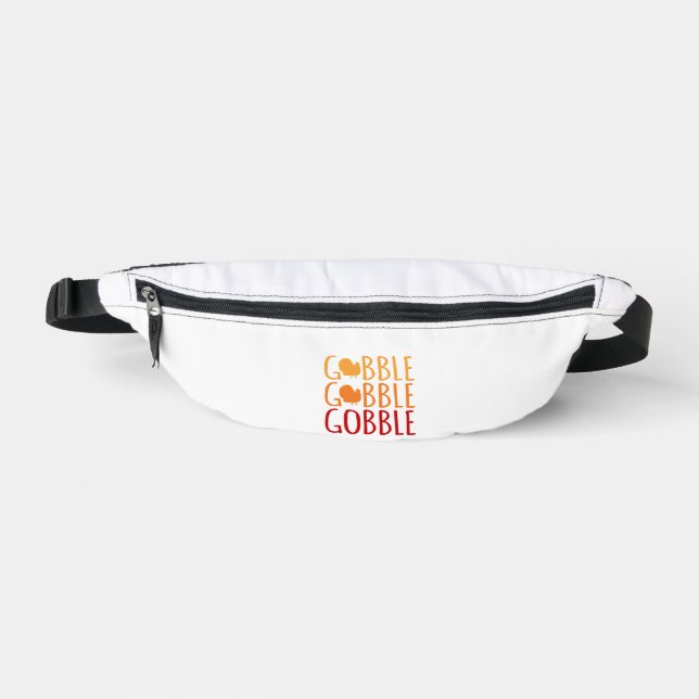 Gobble Funny Thanksgiving Turkey Family Men Women  Bum Bags (Front)