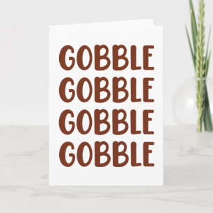 Gobble Gobble Funny Turkey Thanksgiving Gift Card