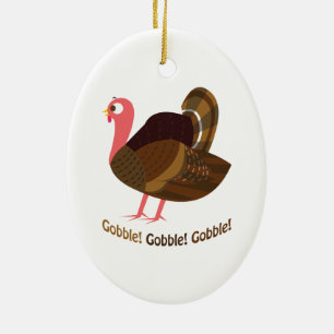 Gobble! Gobble! Gobble! Ceramic Tree Decoration