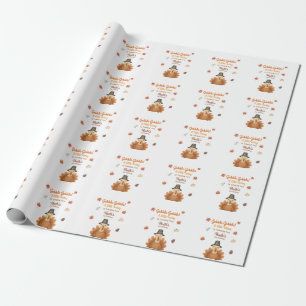 Gobble Gobble Little Turkey Birthday Wrapping Paper