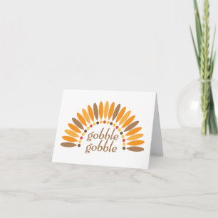 Gobble Gobble Thanksgiving Blank Note Card