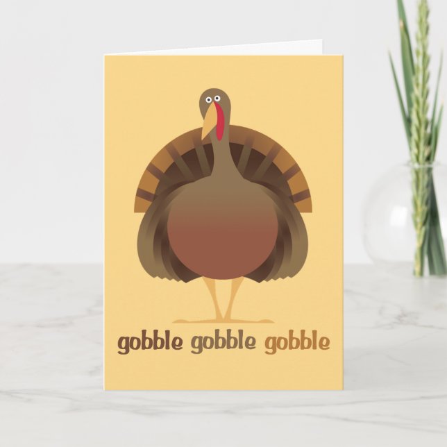 Gobble Gobble Thanksgiving card (Front)