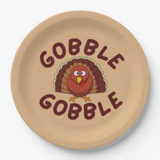 Gobble Gobble Thanksgiving  Paper Plate