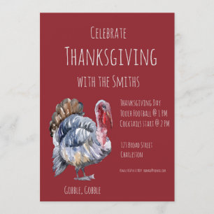 Gobble, Gobble,Thanksgiving Party Invitation