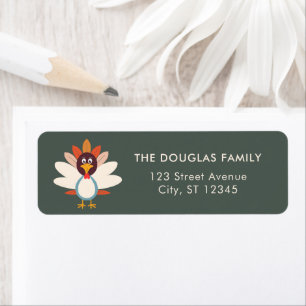 Gobble Gobble Thanksgiving Turkey Address Labels